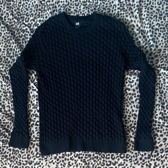 H&M (Size M) Men's Long-Sleeve Black Sweater - Picture 1 of 5